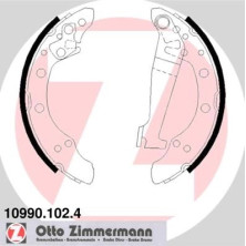 Zimmermann | Bremsbackensatz | 10990.102.4