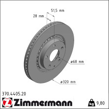 Zimmermann | Bremsscheibe | 370.4405.20