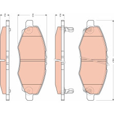 TRW | Bremsbelagsatz, Scheibenbremse | GDB3427
