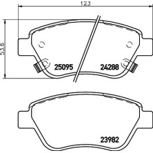 Hella Pagid | Bremsbelagsatz, Scheibenbremse | 8DB 355 015-441