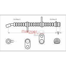 Metzger | Bremsschlauch | 4113605