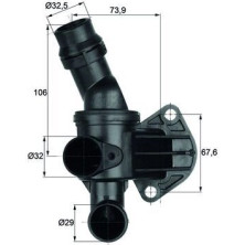 Mahle | Thermostat, Kühlmittel | TI 6 80