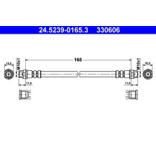 ATE | Bremsschlauch | 24.5239-0165.3