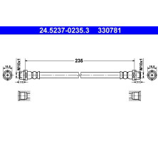 ATE | Bremsschlauch | 24.5237-0235.3