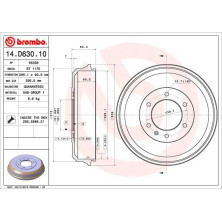 Brembo | Bremstrommel | 14.D630.10