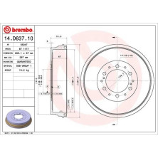 Brembo | Bremstrommel | 14.D637.10