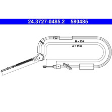 ATE | Seilzug, Feststellbremse | 24.3727-0485.2