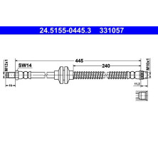 ATE | Bremsschlauch | 24.5155-0445.3