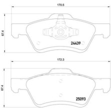 Brembo | Bremsbelagsatz, Scheibenbremse | P 24 159