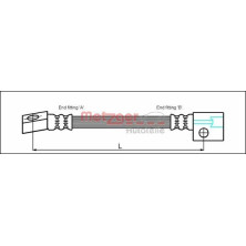 Metzger | Bremsschlauch | 4112811