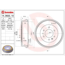 Brembo | Bremstrommel | 14.D632.10