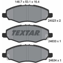 Textar | Bremsbelagsatz, Scheibenbremse | 2452301