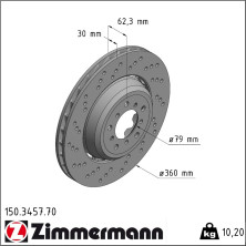 Zimmermann | Bremsscheibe | 150.3457.70