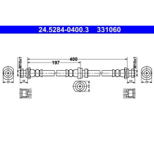 ATE | Bremsschlauch | 24.5284-0400.3