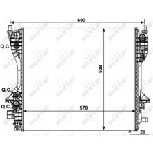 NRF | Kühler, Motorkühlung | 53012