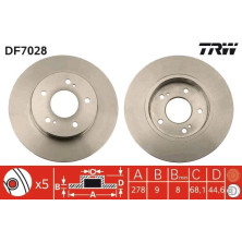 TRW | Bremsscheibe | DF7028