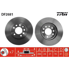 TRW | Bremsscheibe | DF2681