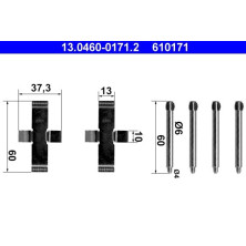 ATE | Zubehörsatz, Scheibenbremsbelag | 13.0460-0171.2