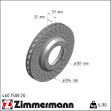 Zimmermann | Bremsscheibe | 460.1508.20