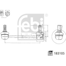 febi bilstein | Stange/Strebe, Stabilisator | 183105