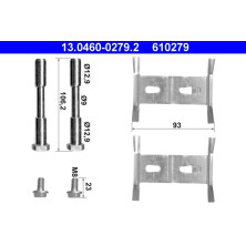 ATE | Zubehörsatz, Scheibenbremsbelag | 13.0460-0279.2