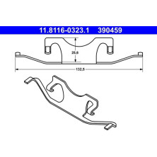 ATE | Feder, Bremssattel | 11.8116-0323.1