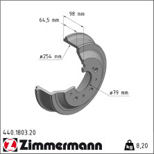 Zimmermann | Bremstrommel | 440.1803.20