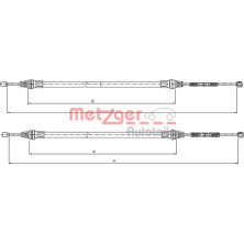 Metzger | Seilzug, Feststellbremse | 10.9336