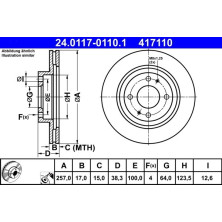 ATE | Bremsscheibe | 24.0117-0110.1