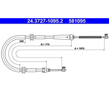 ATE | Seilzug, Feststellbremse | 24.3727-1095.2