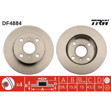 TRW | Bremsscheibe | DF4884