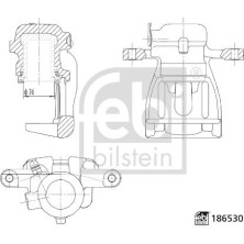 febi bilstein | Bremssattel | 186530