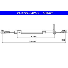 ATE | Seilzug, Feststellbremse | 24.3727-0425.2