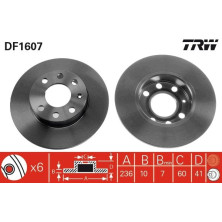 TRW | Bremsscheibe | DF1607