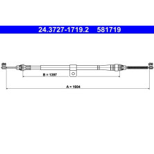 ATE | Seilzug, Feststellbremse | 24.3727-1719.2