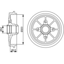 BOSCH | Bremstrommel | 0 986 477 126