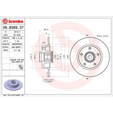 Brembo | Bremsscheibe | 08.B369.37