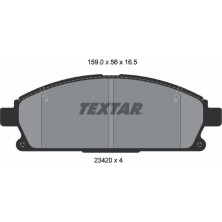 Textar | Bremsbelagsatz, Scheibenbremse | 2342004