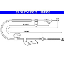 ATE | Seilzug, Feststellbremse | 24.3727-1953.2