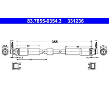 ATE | Bremsschlauch | 83.7855-0354.3