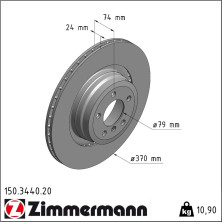 Zimmermann | Bremsscheibe | 150.3440.20