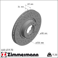 Zimmermann | Bremsscheibe | 460.4511.70