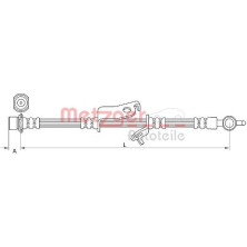 Metzger | Bremsschlauch | 4110973