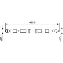 BOSCH | Bremsschlauch | 1 987 481 734