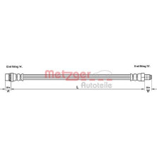 Metzger | Bremsschlauch | 4110261