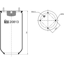 febi bilstein | Federbalg, Luftfederung | 20813