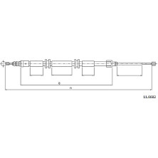 Metzger | Seilzug, Feststellbremse | 11.6682