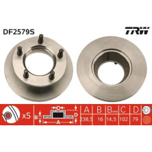 TRW | Bremsscheibe | DF2579S