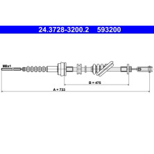 ATE | Seilzug, Kupplungsbetätigung | 24.3728-3200.2