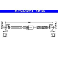 ATE | Bremsschlauch | 83.7849-0502.3